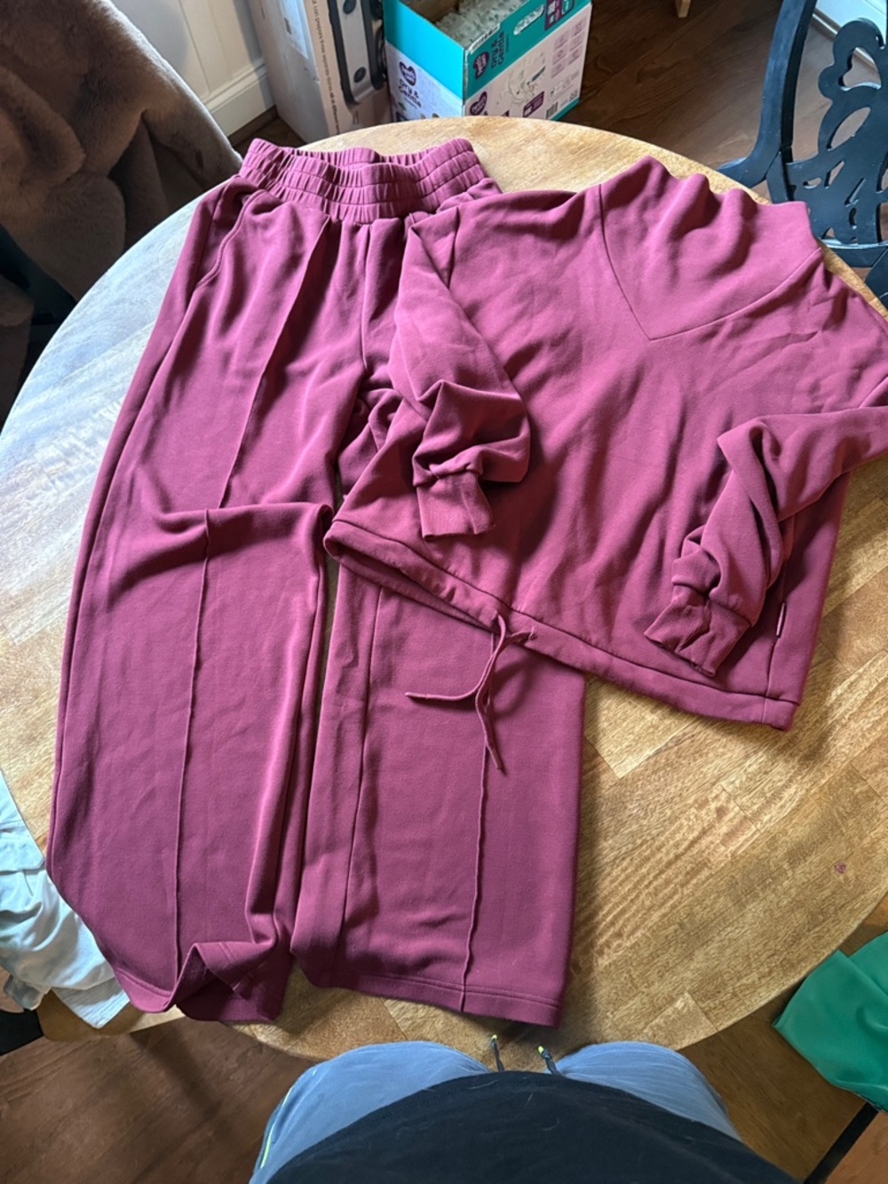 Varley Wine-Red Lounge Joggers